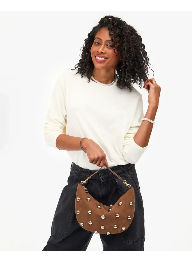 Lune - Smooth Nubuck with Studs - Choco Bar