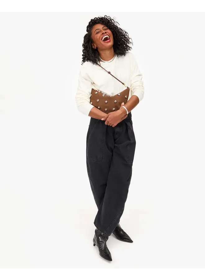 Lune - Smooth Nubuck with Studs - Choco Bar