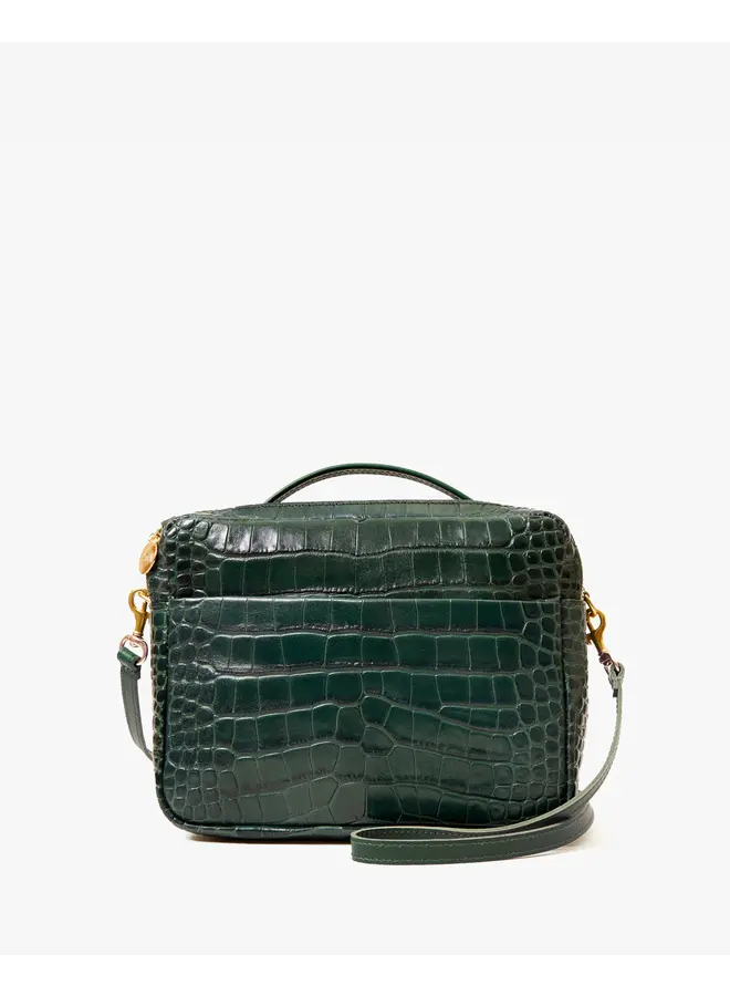 Mirabel Handbag- Congo Croco - Deep Pine