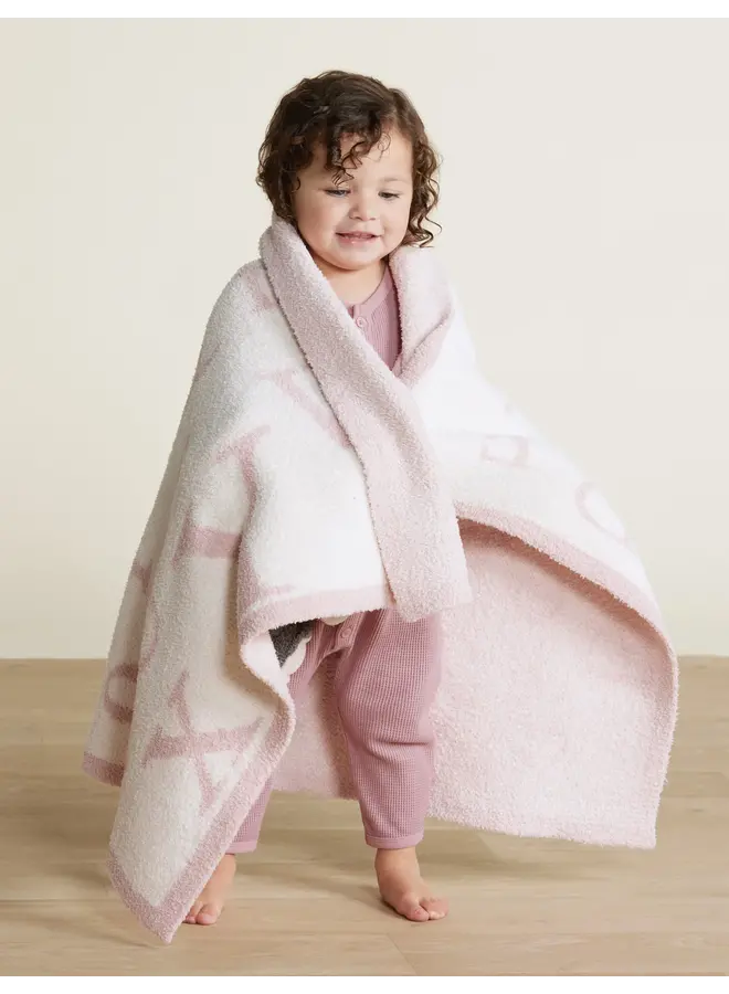 Cozychic ABC Blanket - Dusty Rose