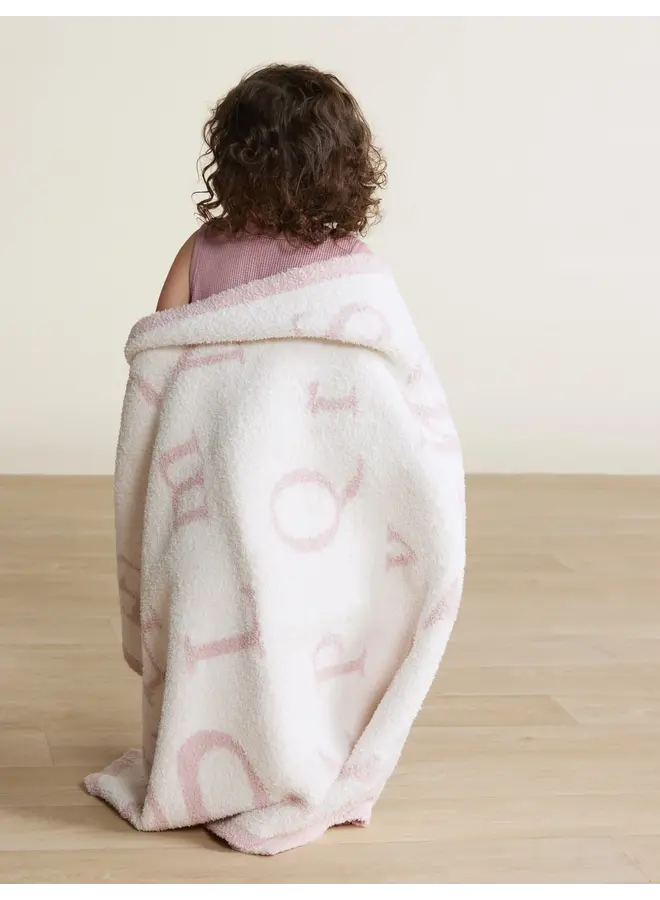 Cozychic ABC Blanket - Dusty Rose