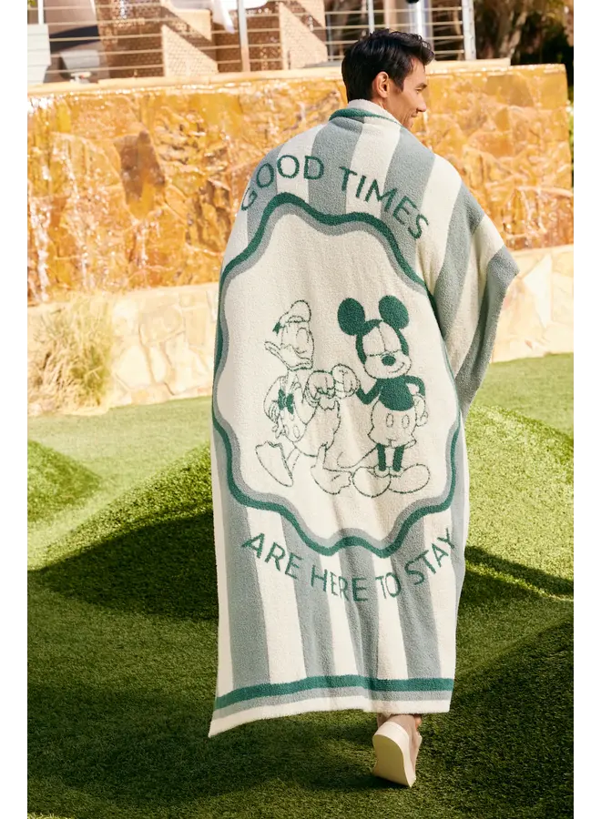 CozyChic® Disney Mickey and Donald Stripe Blanket