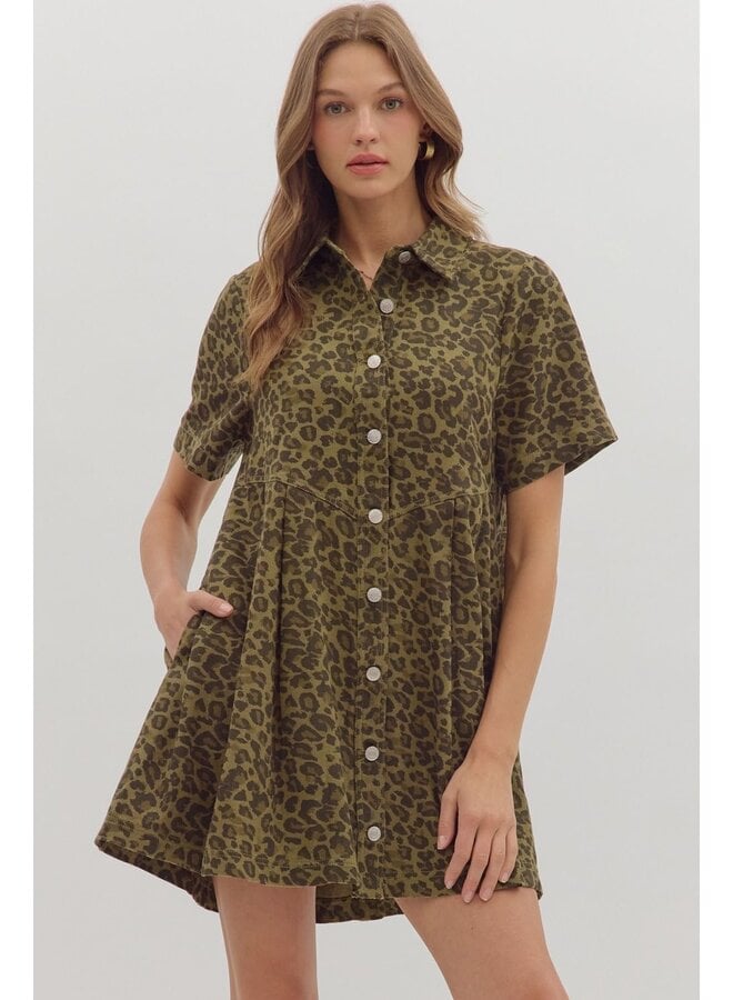 Leopard Babydoll Dress -