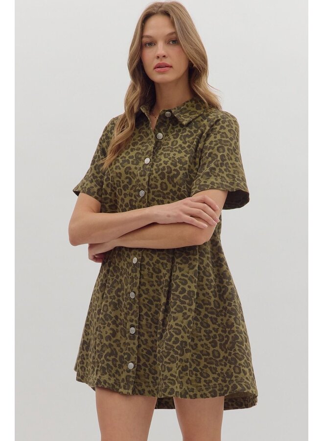 Leopard Babydoll Dress -