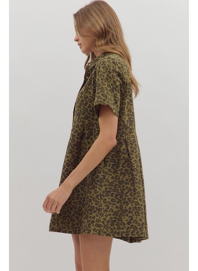 Leopard Babydoll Dress -