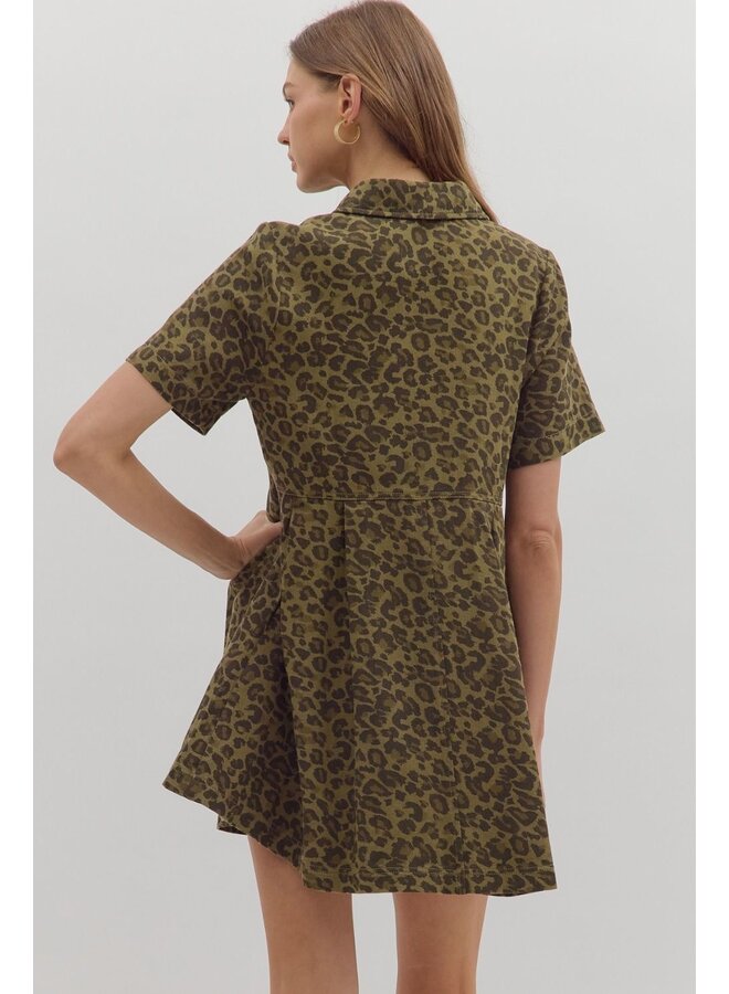 Leopard Babydoll Dress -