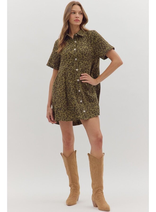 Leopard Babydoll Dress -