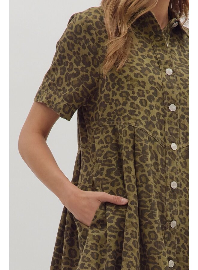 Leopard Babydoll Dress -