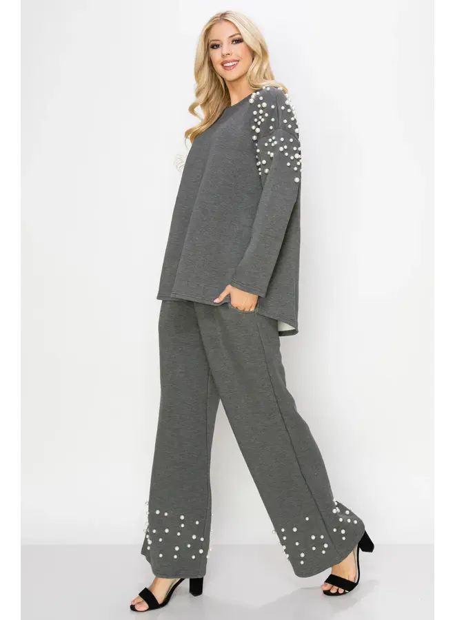 Faith French Scuba Pearl Pant -