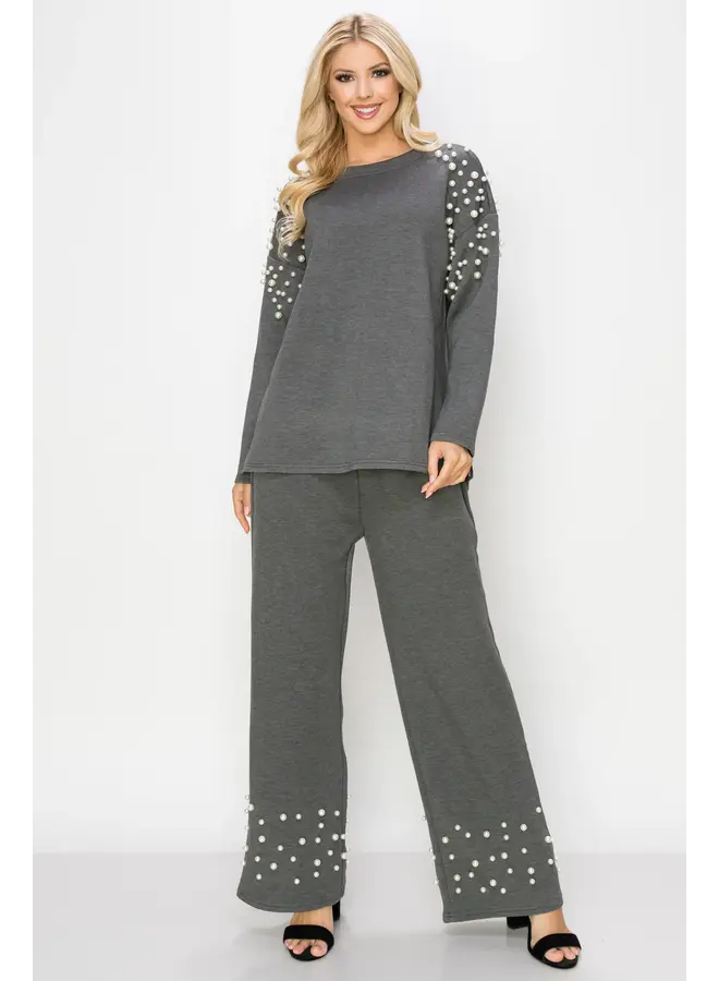 Faith French Scuba Pearl Pant -