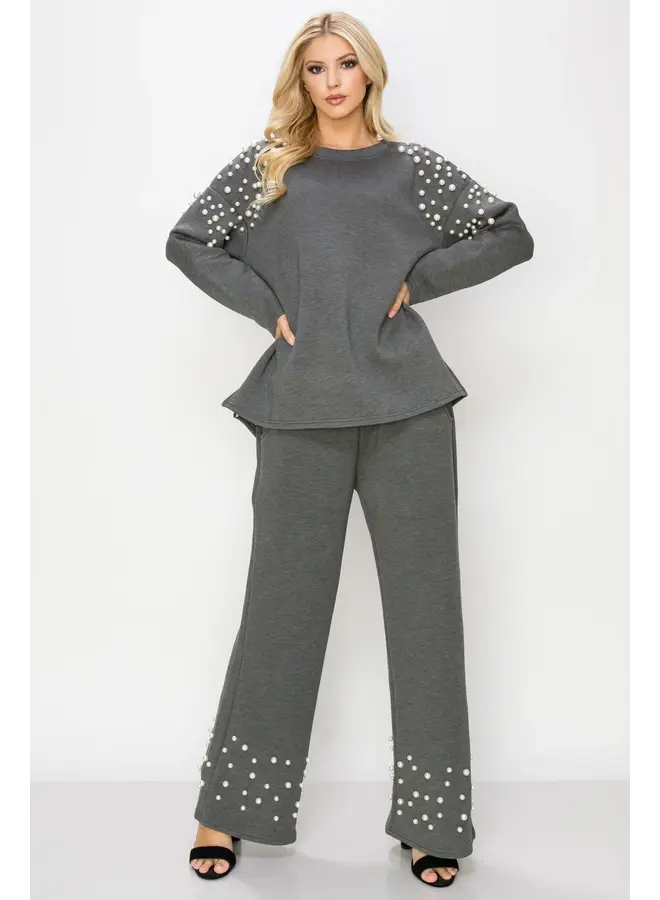 Faith French Scuba Pearl Pant -