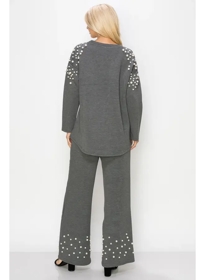 Faith French Scuba Pearl Pant -