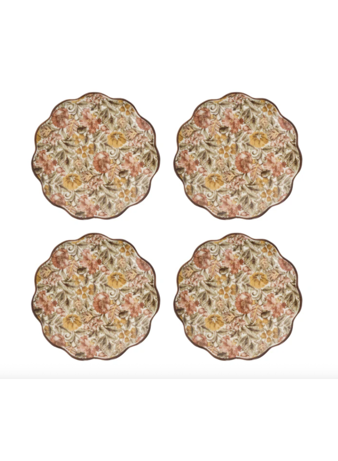 Willa Cocktail Plate Set of 4 - Amber