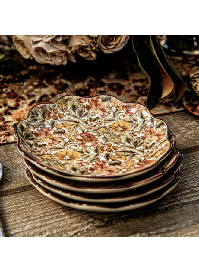 Willa Cocktail Plate Set of 4 - Amber