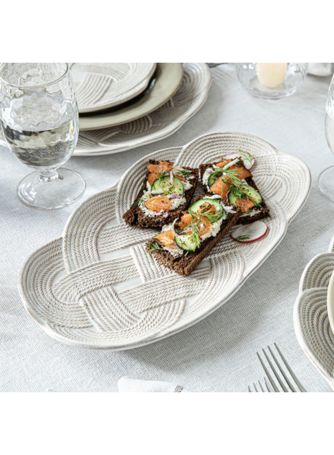 Le Panier Mystic Knot 15" Hostess Tray - Whitewash