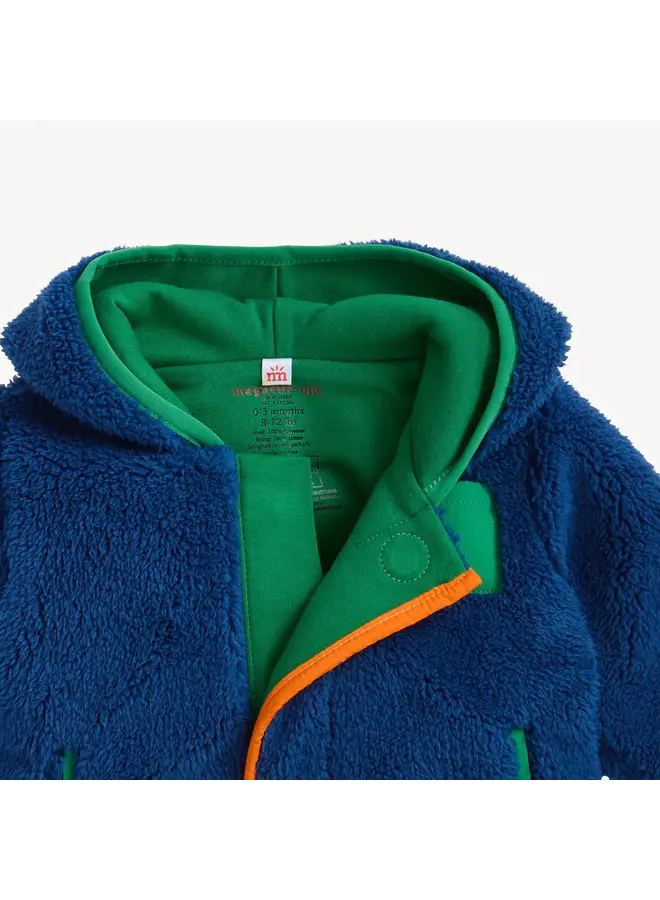 Sherpa Jacket with Stripe Rib -