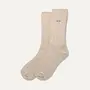 Trey Rib Knit Crew Sock - White Pepper