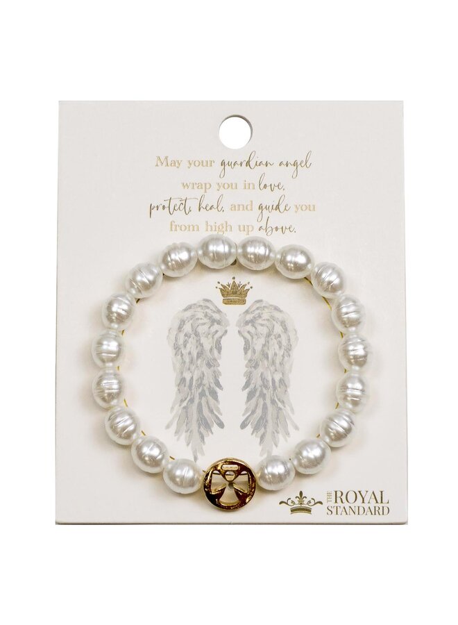 Guardian Angel Bracelet White/Gold