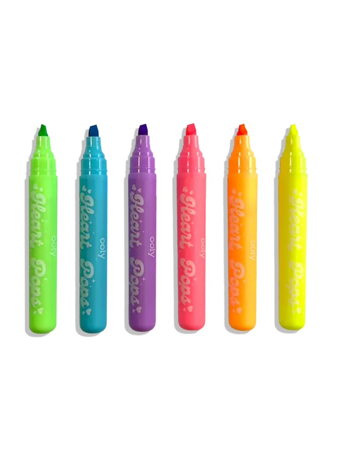 Heart Pops: Neon Highlighters (Set of 6)