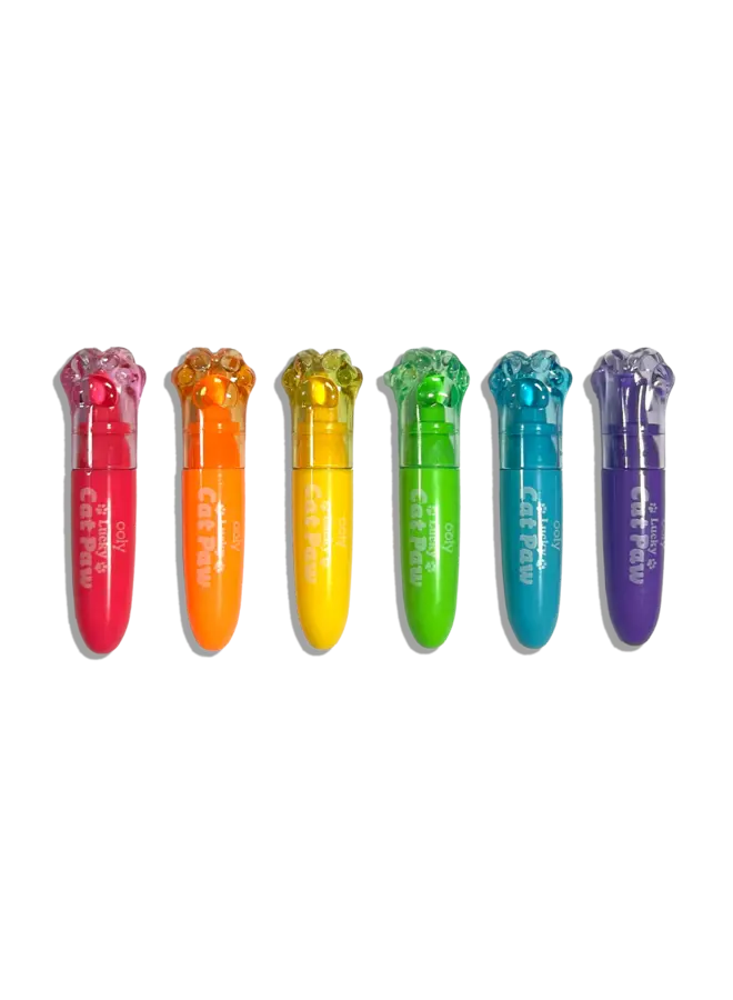 Lucky Cat Paw: Neon Highlighters - Berry Scent (Set of 6)