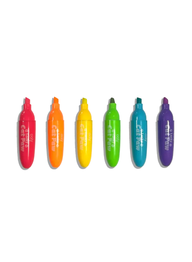 Lucky Cat Paw: Neon Highlighters - Berry Scent (Set of 6)