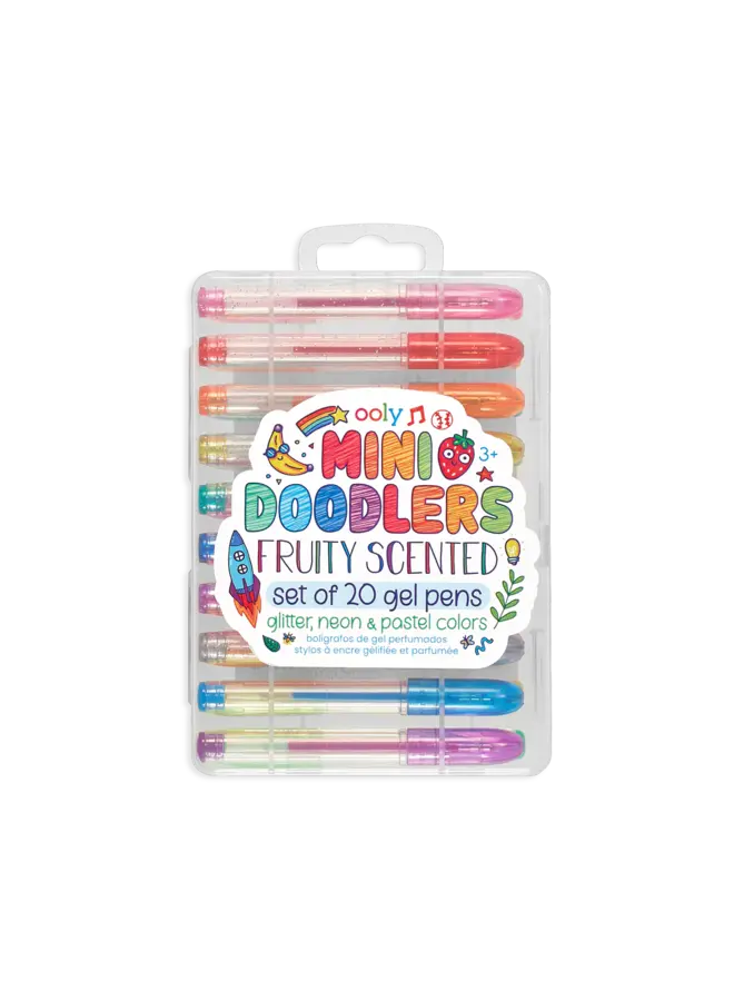 Mini Doodlers Fruity Scented Gel Pens - Set of 20