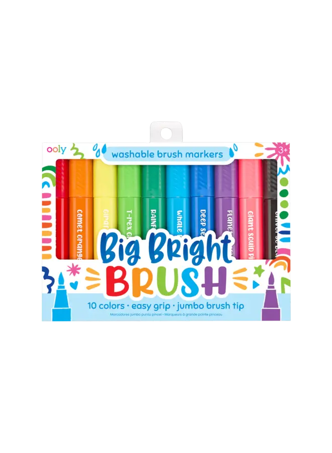 Big Bright Brush Markers - Set of 10