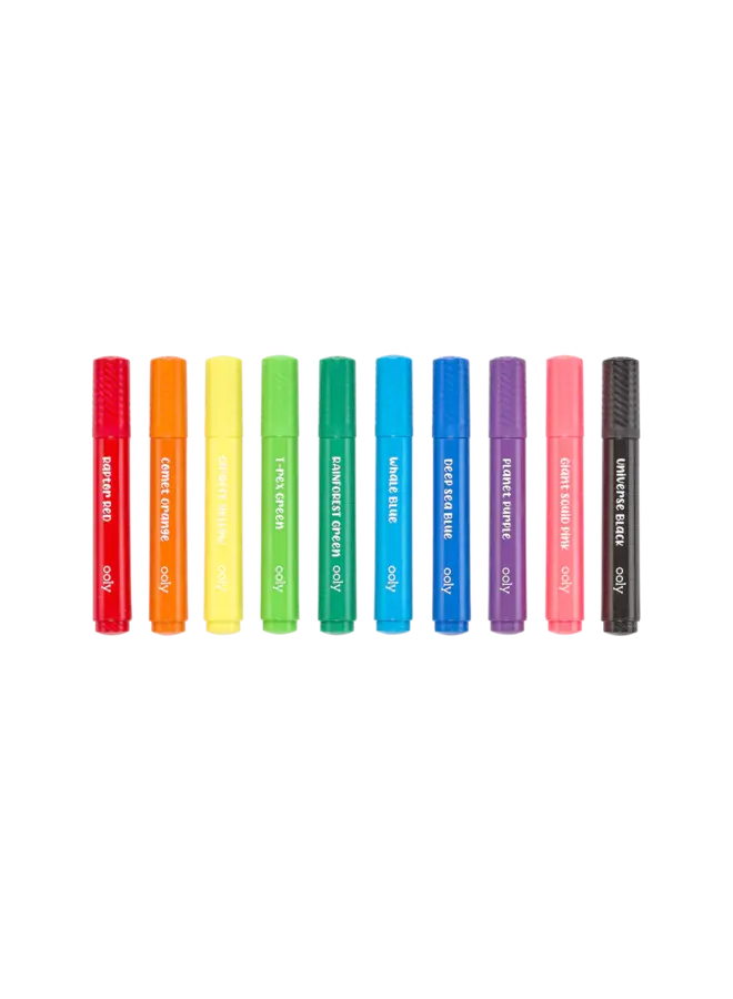 Big Bright Brush Markers - Set of 10
