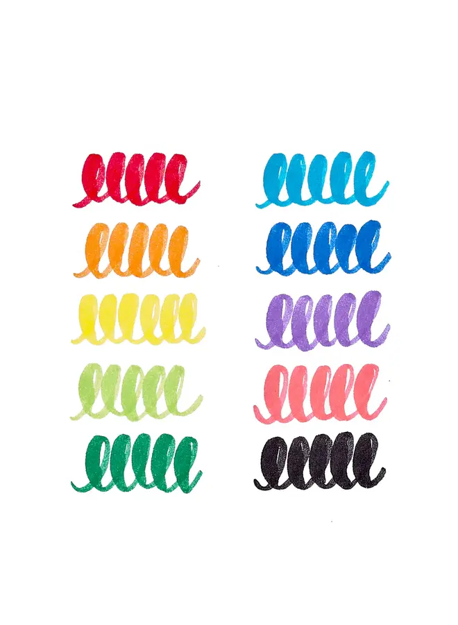 Big Bright Brush Markers - Set of 10