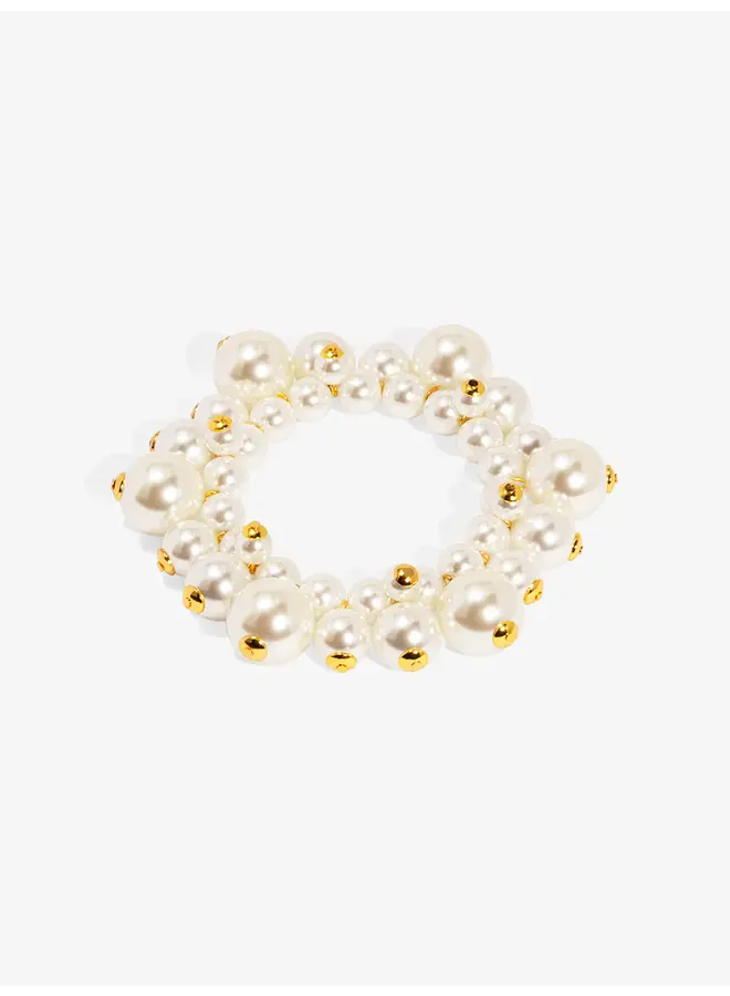 Chunky Pearl Cluster Stretch Bracelet