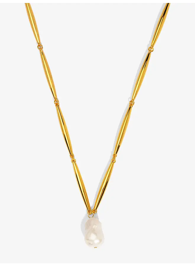 Baroque Pearl Pendant Short Necklace