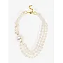Collar Necklace with Oversized Pearl