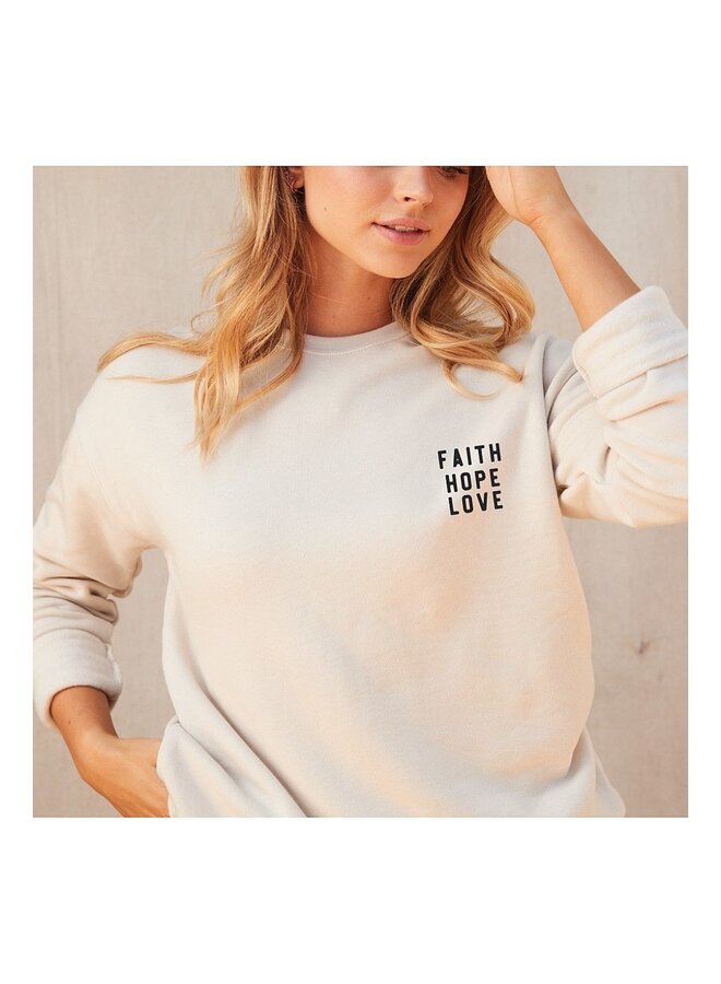 Faith, Hope, Love Graphic Sweatshirt