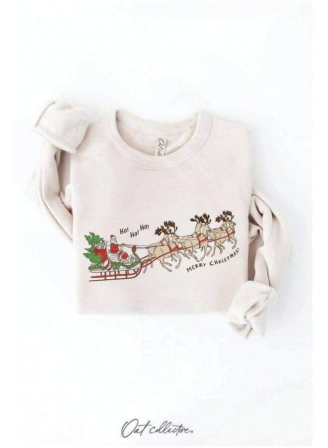 Hohoho Merry Christmas Graphic Sweatshirt -