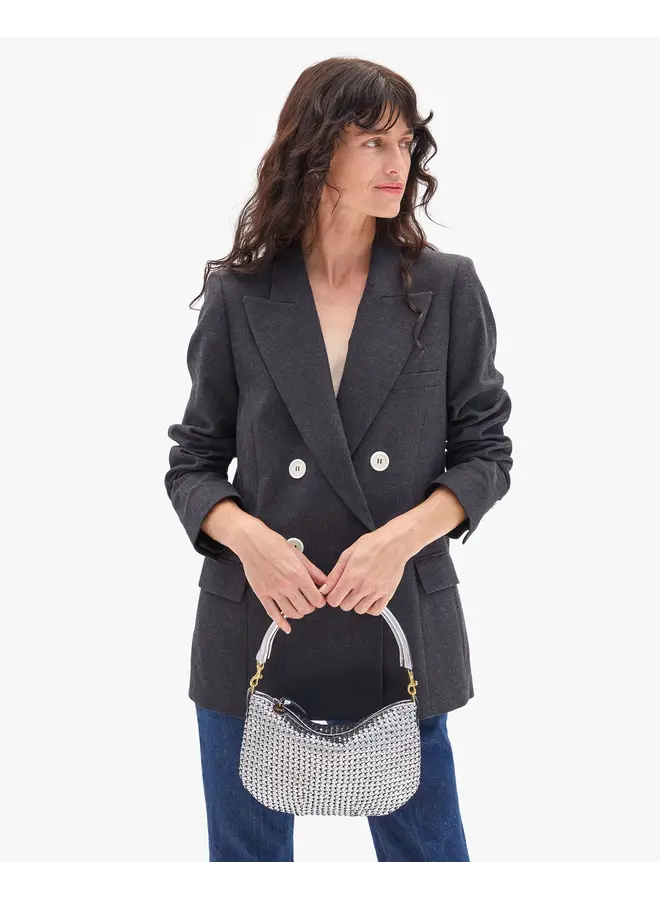 Petit Moyen Messenger - Woven Etoile - Silver