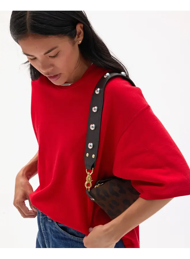 Shoulder Strap - Naturelle with Studs - Black