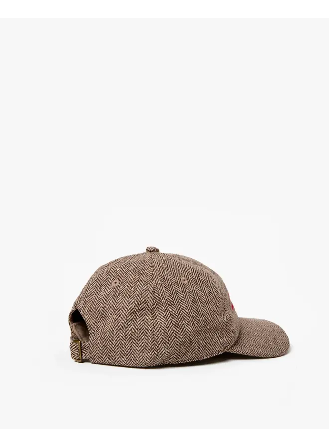 Wool Baseball Cap - Embroidered Ciao - Taupe