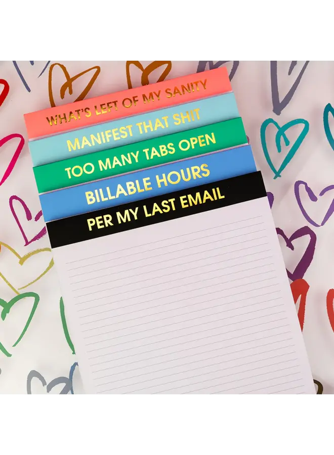 Billable Hours Large Memo Notepad