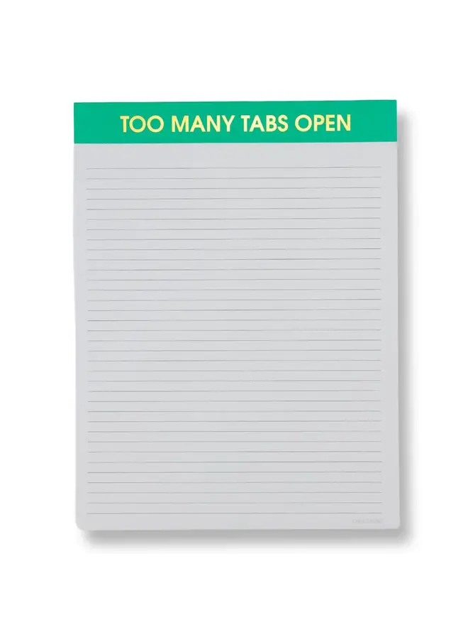 Too Many Tabs Open Large Memo Notepad