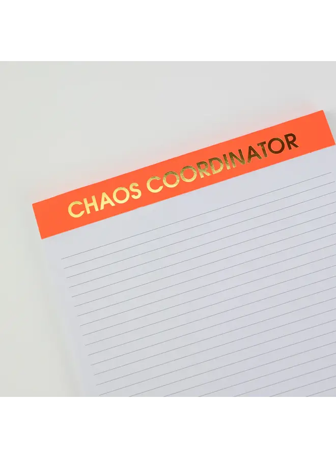 Chaos Coordinator Large Memo Notepad