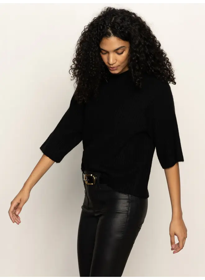 Ribbed Sweater Tee -