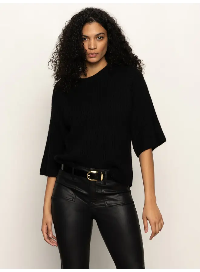 Ribbed Sweater Tee -