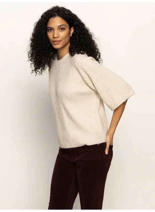Ribbed Sweater Tee -