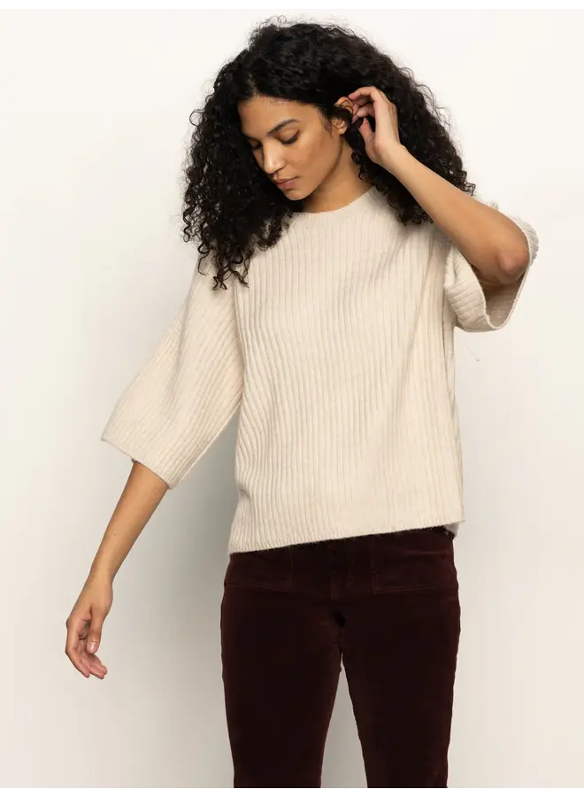 Ribbed Sweater Tee -