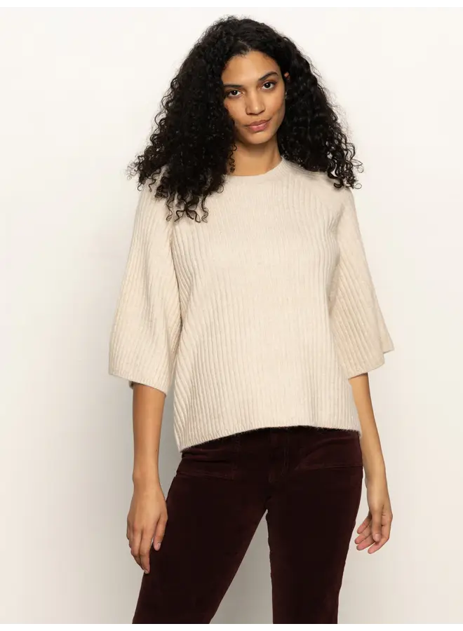 Ribbed Sweater Tee -