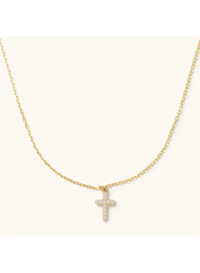 Crystal Cross Necklace- Waterproof
