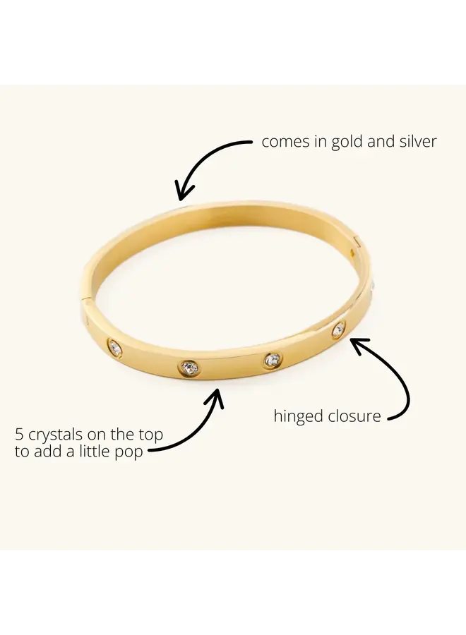Corinne Gold Bangle Bracelet