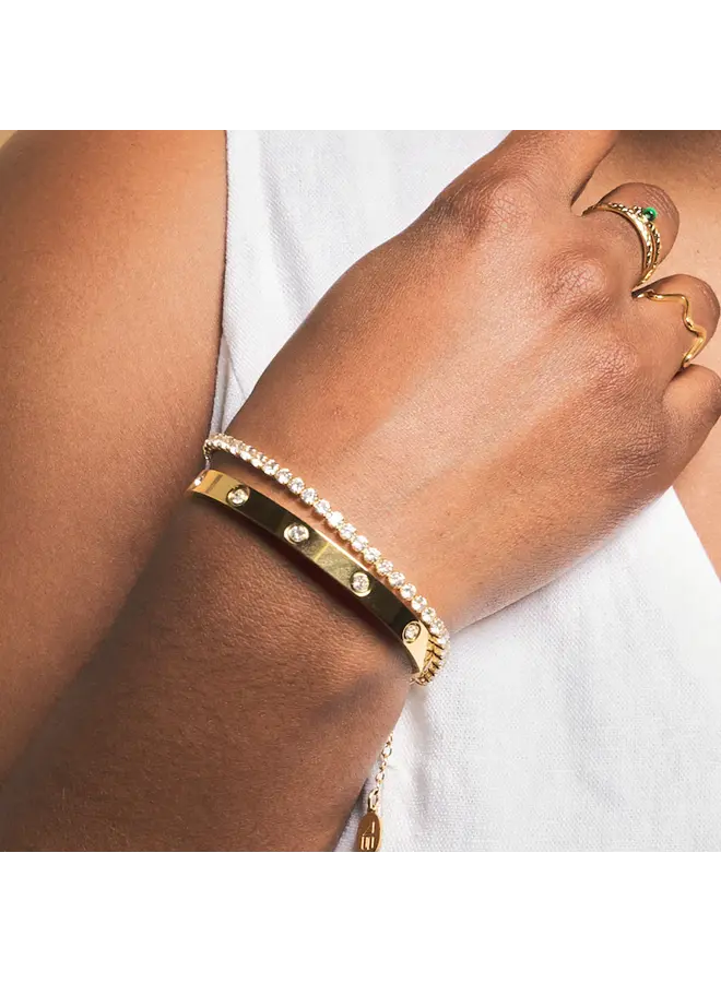 Corinne Gold Bangle Bracelet