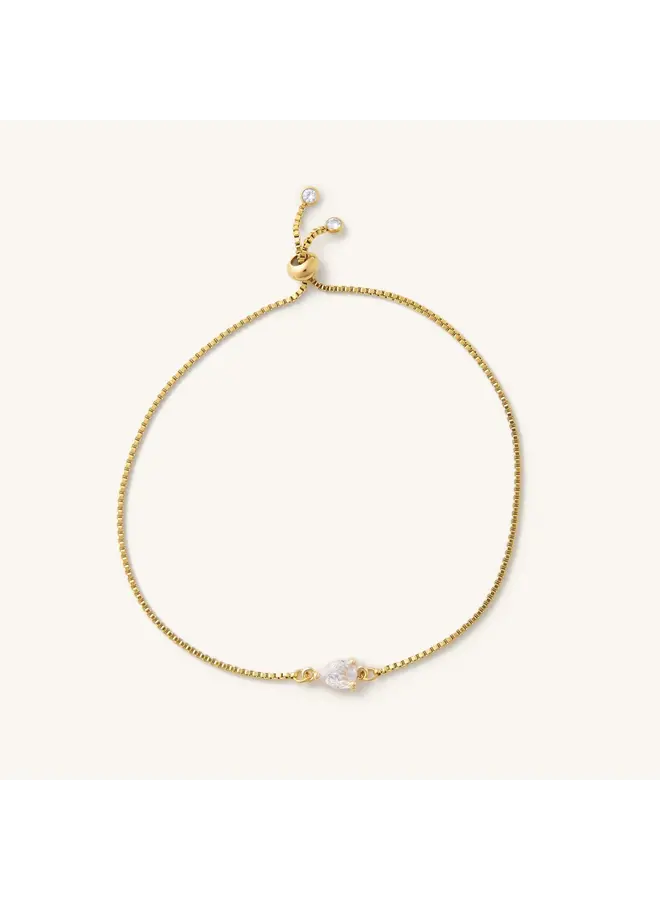 Diamond Teardrop Slider Bracelet