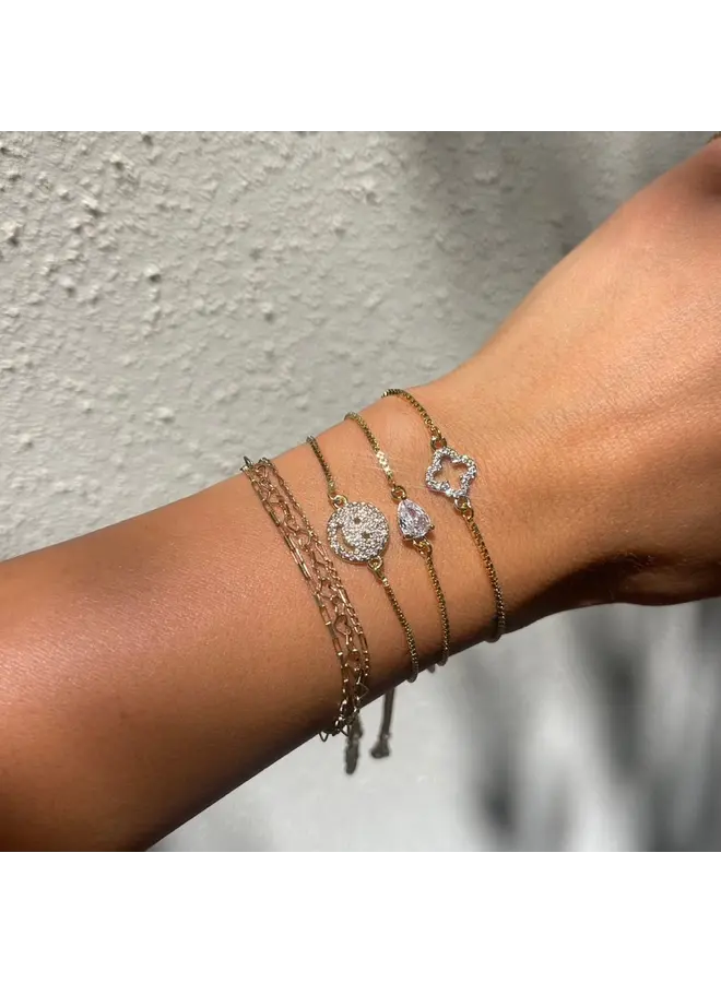Gold Smile Slider Bracelet